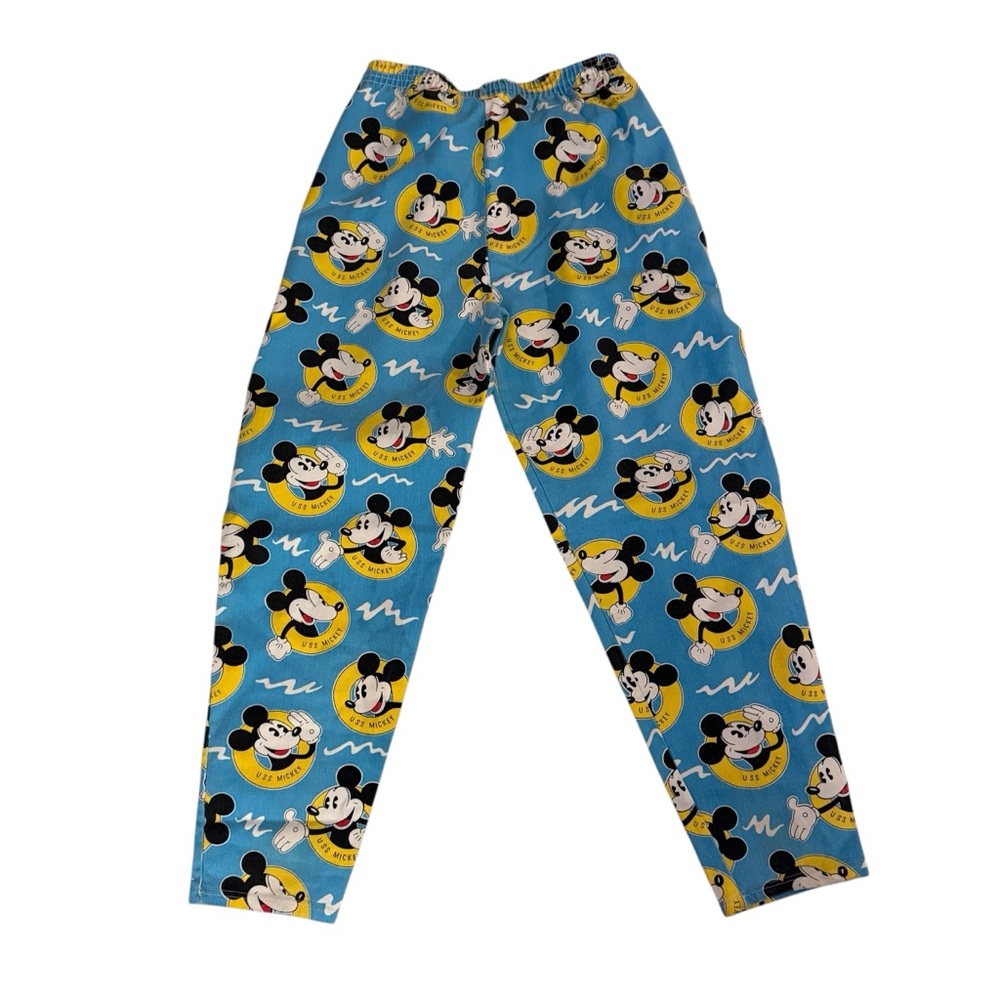 Vintage Disney Designs By Elfstone Denim Pull On Pant Size Womens Small Pockets